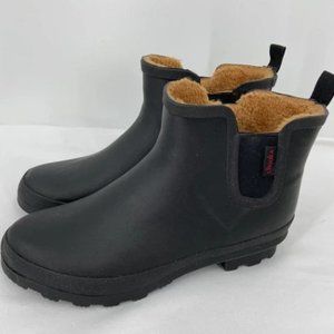 Chooka Rain Boots Black Waterproof Shearling Lined - Size 9